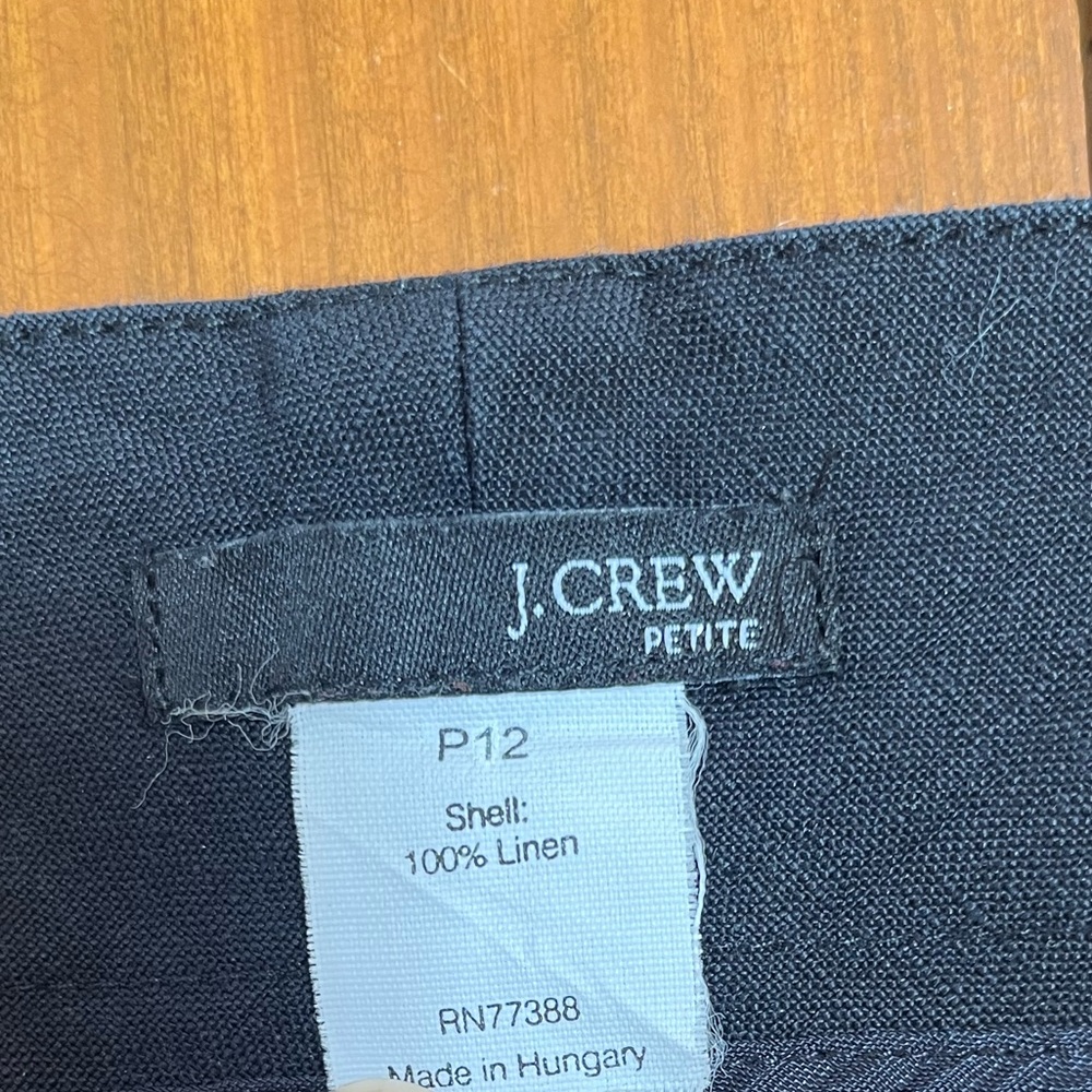 J. Crew Navy Blue Linen Tie-waist Pant - Picture 4 of 5